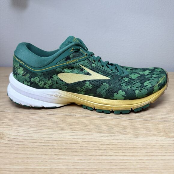 Brooks Launch 5 RUN LUCKY Men Size 10.5 D Sneakers Shamrock St Paddys Green Run main image 12